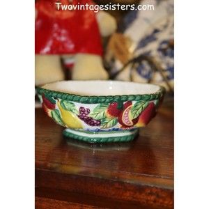 FITZ & FLOYD Fresh Fruits Fresco Candy Key Table Dish